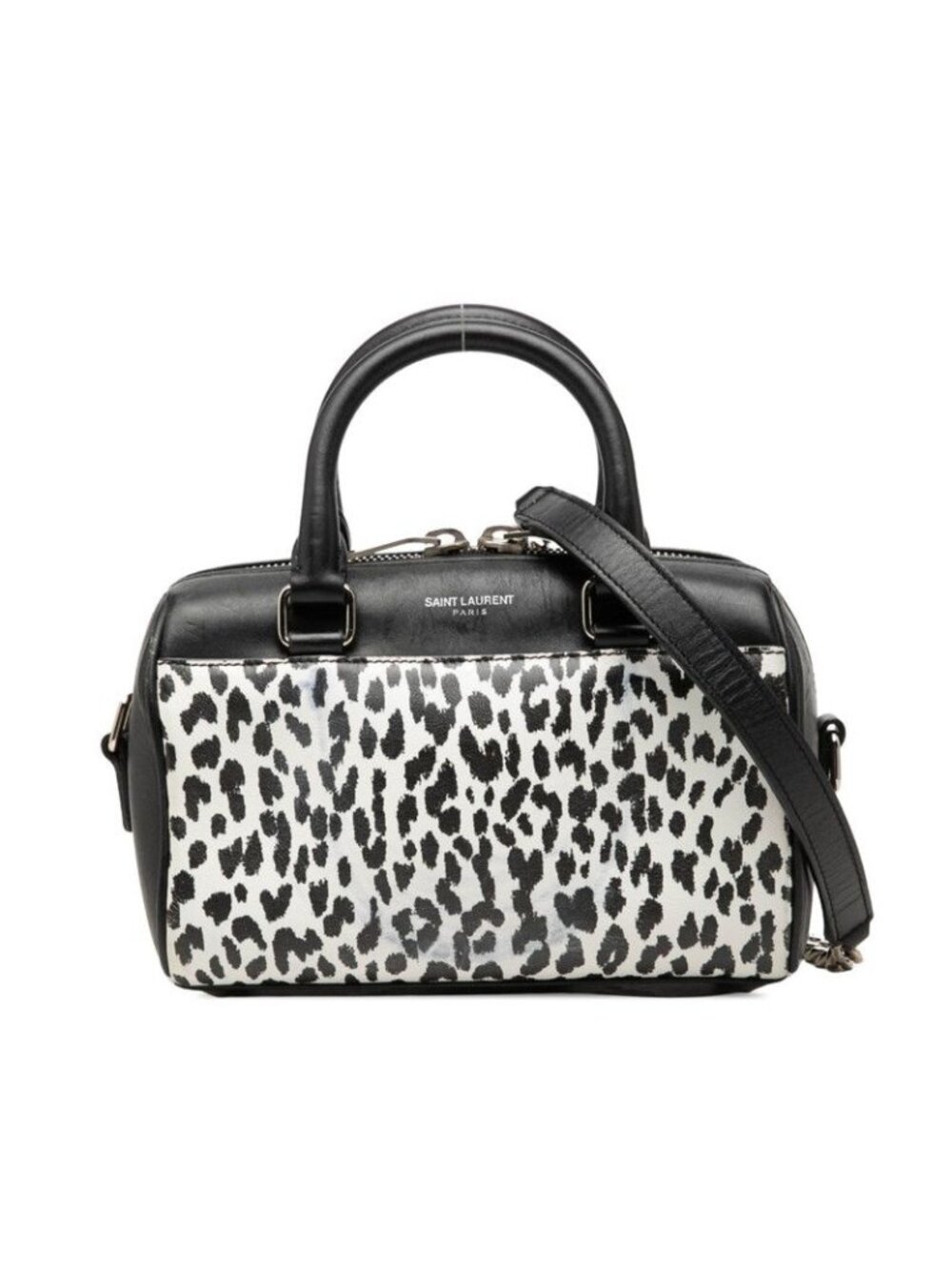 Saint Laurent Baby Duffle 2-Way Shoulder Bag Black Leather